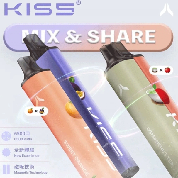 kiss6500煙彈,電子菸,加熱菸,煙彈,加熱菸油,拋棄式菸彈